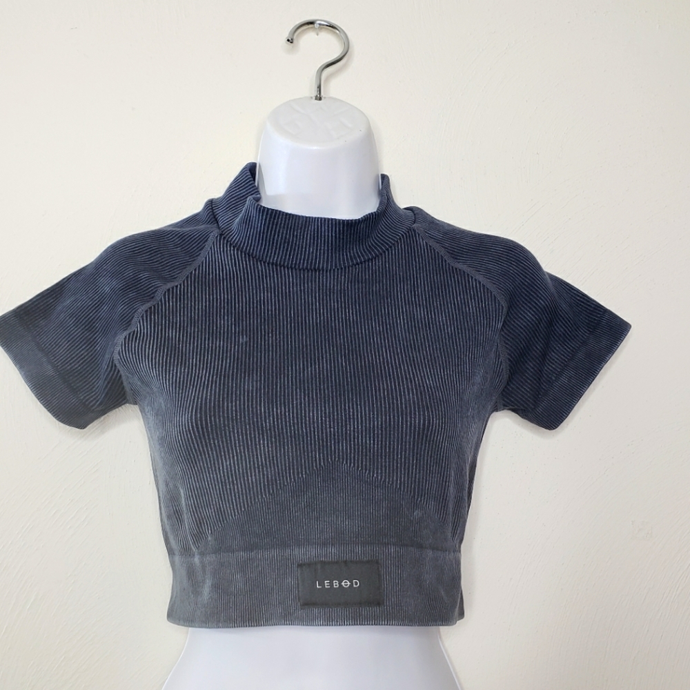 Lebod Ribbed Cropped Top Size XL